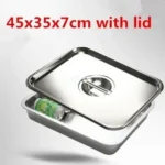 304 stainless steel plate tray rectangular square oven tray baking pot dish deep Japanese barbecue bbq cafeteria Storage trays - Image 14