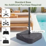 Large 15ft patio umbrella with base included in outdoor setting