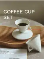 70ml White Cone Coffee Cup And Saucer Set Office Coffeeware Ceramic ESPRESSO Glass Cappuccino Mug Bone China Demitasse Teacup
