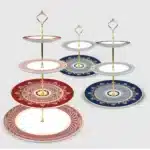 European Geometric Pattern Ceramic Dinner Plate Restaurant Hotel Tableware Bone China Dishes Steak Pasta Plate Kitchen