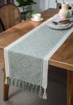 Table Runner Nordic Jacquard Geometric Table Flag Tassel Fashion Tea Flag Dining Flag Long Polyester Cotton Tablecloth