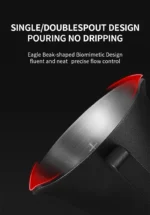 MHW-3BOMBER Espresso Measuring Cup 100ml Dual Pour Spouts & Accurate Scale Stainless Steel Shot Cup for Baristas