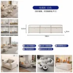 Modern Living Room Cabinet Modular Sideboard Storage Cabinets Combination TV Stand for Customizable Steel Frame Wood  Furniture - Image 7