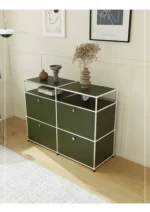 Sideboard Storage Cabinets Modular Combination Metal Frame for Living Room Office Drawers Customizable Large Storage Olive Green - Image 34