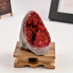 1PC Classic Red Geode Cluster - Perfect for Home and Office Decor, Unique Gift, Suitable for Halloween and Christmas – in a