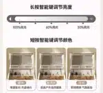Compact LED Makeup Vanity Desk with Stool and Mirror – top view