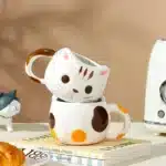 Creative 3D Embossed Ceramic Cat Teamug Office Cute Animal Ceramic Coffee Mug 430ml Milk Drink Cup Drinkware Home Decoration