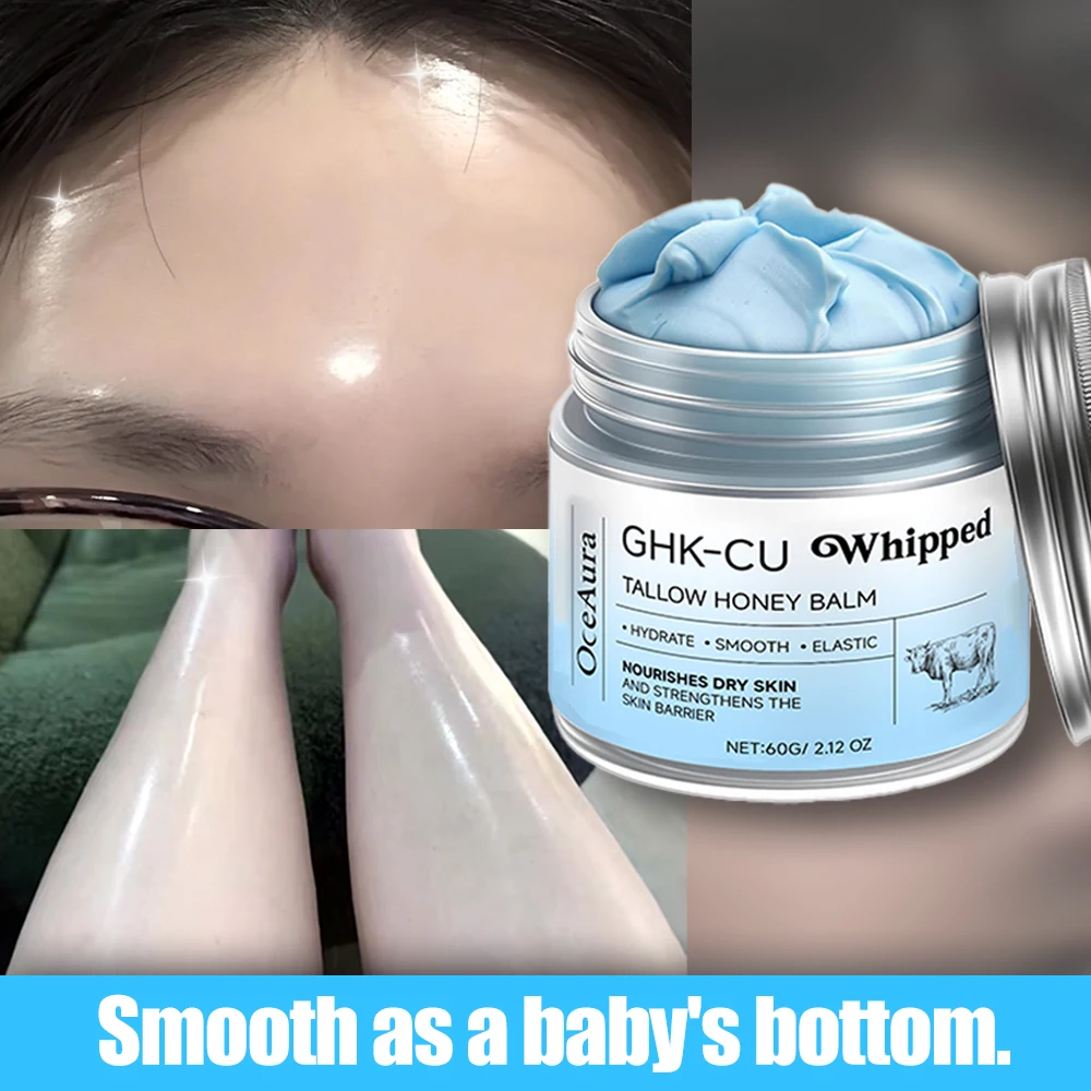 Copper Peptides PDRN GHK-Cu Beef Tallow for Skin Blue Balm Manuka Honey Face and Body Moisturizer Mature Dry & Sensitive