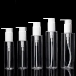 10/30/50pcs 100/120/150/200/250ML Transparent PET Lotion Bottle Plastic Body Lotion Shampoo Press Cosmetics Bottles Wholesale