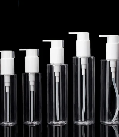 10/30/50pcs 100/120/150/200/250ML Transparent PET Lotion Bottle Plastic Body Lotion Shampoo Press Cosmetics Bottles Wholesale