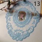 Vintage Lace Placemat Embroidered Table Cloth Dining Room Decorative Table Mats Party Wedding Antique Coffee Coasters