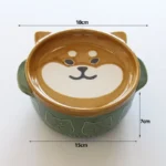 Creative Ceramic Bowls Cartoon Cat Dog Ceramic Noodle Bowls with Lids Cute Animal Soup Salad Fruit Bowl Box Decorative