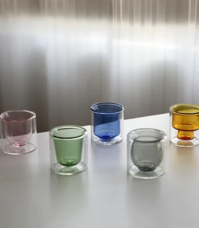 70ML Double Wall Insulated Glass Cup Clear Espresso Coffee Mugs Handmade Beer Mug Tea Milk glass Whiskey Glass Cups Drinkware
