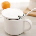Creative Ceramic Coffee Mug with Lid and Spoon Cute Cartoon Three-dimensional Kawaii Animal Milk Cup Couple Gift Water Cup