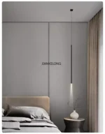 Modern Minimalist LED Longer Pendant Lights For Bedroom Bedside Reading Chandelier Lamps Living Room Bar Coffee Decor