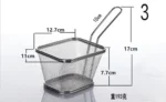 304Stainless Steel Metal Basket Serving Food Presentation Cooking Tools French Fries Basket Mini Fry Storage Kitchen