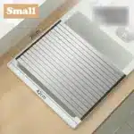 304 Stainless Steel Dish Drainer Roll Up Dish Drying Rack Shelf Folding Cutting Board Sink Washbasin Chopping Board Kitchen