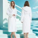 Cotton Hooded Bathrobe Men 100%Long Terry Towel Big and Tall Towel Bathrobe Male Terry Cloth Bath Robe Sleeping Dressing