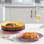 vancasso 6/12 Piece Multicolour 10.4 inch Dinner Plate Set Handpainted in Rustic Look 26.5cm Serving Plate for