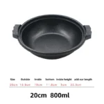 black bowl Pot aluminum alloy Cooking Casserole Japanese Stew Soup Lid Hot Pots Korean Stockpot Dish Pan Cookware not stick - Image 13