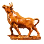 Hand Carved Red Sandalwood Wooden Bull Statue Figurine - Zodiac Ox Power Strength Ornament Home Office Desk Decor Gift – top