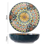 Retro Ceramic Dinner Plates Set Bohemia Style Food Plate Household Tableware Set Breakfast Plates Salad Soup Bowls Dinnerware - Image 17