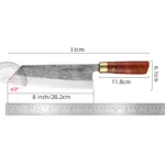 Hand Forged High Carbon Stainless Steel Chef Knife with Wood Handle Sharp Meat Cutting Tool – styled in a modern Living