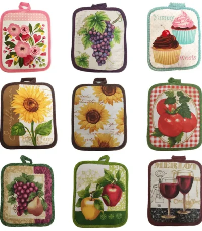 1Pc 17x22cm Rectangle Sewing Cotton Heat Resistant Pot Holder Pads Table Mat Placemat Kitchen Baking Tool