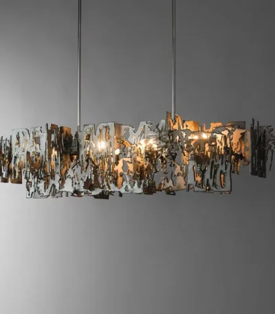 Postmodern Retro metal fragment Art Ceiling Chandelier Showroom Kitchen island Hanging lights Dining room Home decor lighting