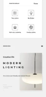 Modern LED UFO Pendant Lamp, Minimalist Designer Chandelier for Bar, Dining Room, Bedroom, Artistic Decor – close-up detail