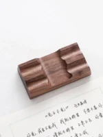 Walnut Wood Pen Holder Stand Desk Organizer Office Supply for Dip Pen Fountain Pen Rest Desk Accessories Office School