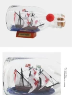 Black Pearl Pirates Of The Caribbean Boat Ship In The Bottle Boat In The Glass Drifting Bottle Creative Crafts Home Office