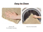 Polyester-cotton Waffle Bath Mat Bathroom Door Mat Anti-slip Foot Mats Water-absorbent, Quick-drying Floor Towel Anti-slip