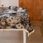 European Flower Tablecloth Decor Home Vintage Oil Paint Cloth Tablecloth Pastoral Style Floral Jacquard Cloths Table