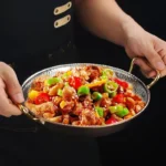 304 stainless steel Spanish seafood rice pot Commercial crayfish plate Flat bottom stewed rice pot Double ear frying pan