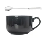 750ml Large Capacity Ceramic Milk Coffee Mug With Spoon Breakfast Oatmeal Milk Tea Ceramic Cup Instant Noodles Bowl For