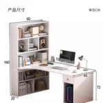 Large Computer Desk Bookshelf Corner Desks Home Desktop Computer Table L-shaped Long Writing Desks Double E-sports Gaming
