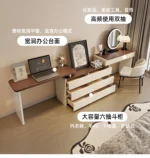 Goldoma Modern Minimalist Wooden Dressing Table with Mirror and Stool – base detail