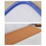 Soft bath mat memory foam in a modern bathroom with non slip backing