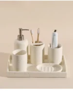 Bathroom Lotion Bottle Toothbrush Holder Tray Toiletry European Home Bathroom Products Hotel Electric Toothbrush Shelf