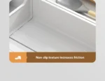 Kitchen drawer organizer with compartments for cutlery and utensils