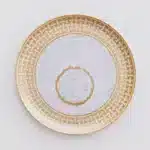 Newest Mosaic Patterned Grid-Shaped Dinner Plate Coffee Cup & Saucer Set Bone Coffee Sets Glasses Gold Outline Plates