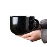 750ml Large Capacity Ceramic Milk Coffee Mug With Spoon Breakfast Oatmeal Milk Tea Ceramic Cup Instant Noodles Bowl For Gifts