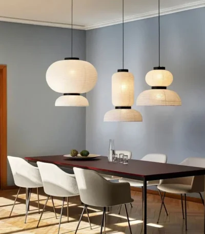 Wabi Sabi Pendant Lamps Rice Paper Chandelier Japan Style Hanging Light for Ceiling Living Room LED Light Room Decor Lustre