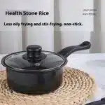 12-Piece Non-Stick Cookware Set Cooking Pot with Lid Milk Pot Maifan Stone Frying Pan Cooking Pot Set for All Hob – side view