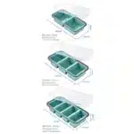 2/3/4 Grid Silicone Lunchbox Wheat Straw Compartmentalized Picnic Storage Boxs Durable Dinnerware Lunch Box – base detail