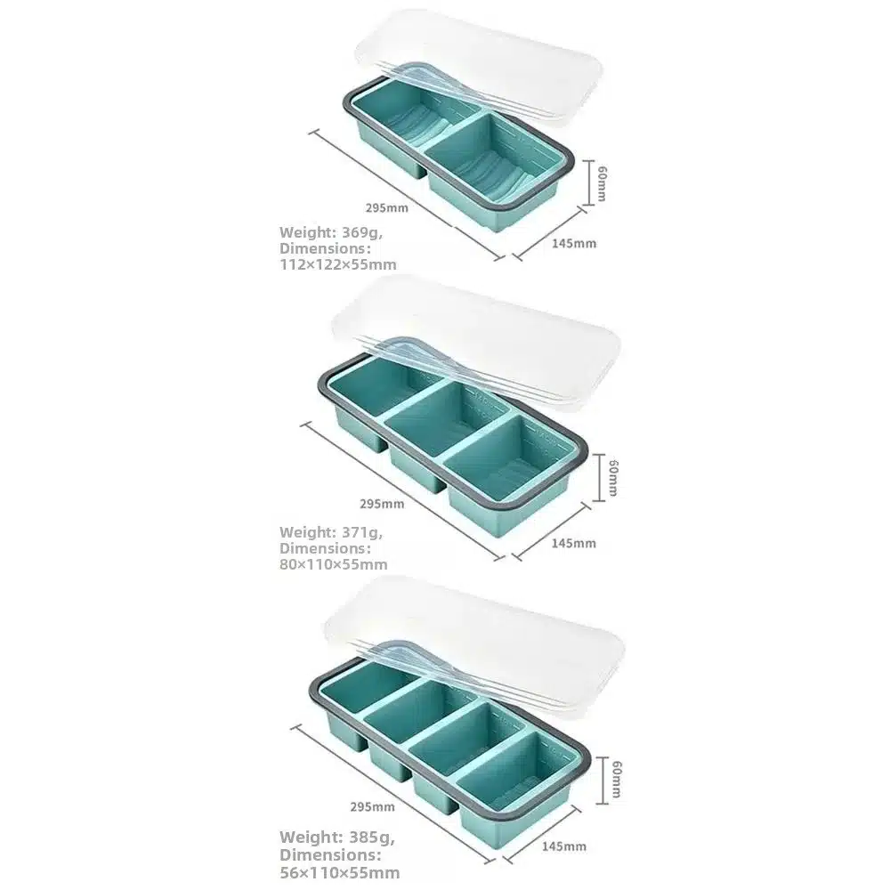 2/3/4 Grid Silicone Lunchbox Wheat Straw Compartmentalized Picnic Storage Boxs Durable Dinnerware Lunch Box