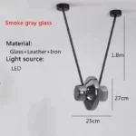Italy New Designer Luxury Glass LED Pendant Lamp Living Room Bedroom Bar Restaurant Leather Chandelier Interiordecor Lighting