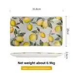 Creative Lemon Plate Ceramic Fruit Dish Ins Style Home Dining Thai Restaurant Tableware – top view