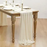 2-10Meters Pure Cotton Table Runner Retro Burr Texture Gauze Cloth Dining Vintage Wedding Party Christmas Linen Decoration